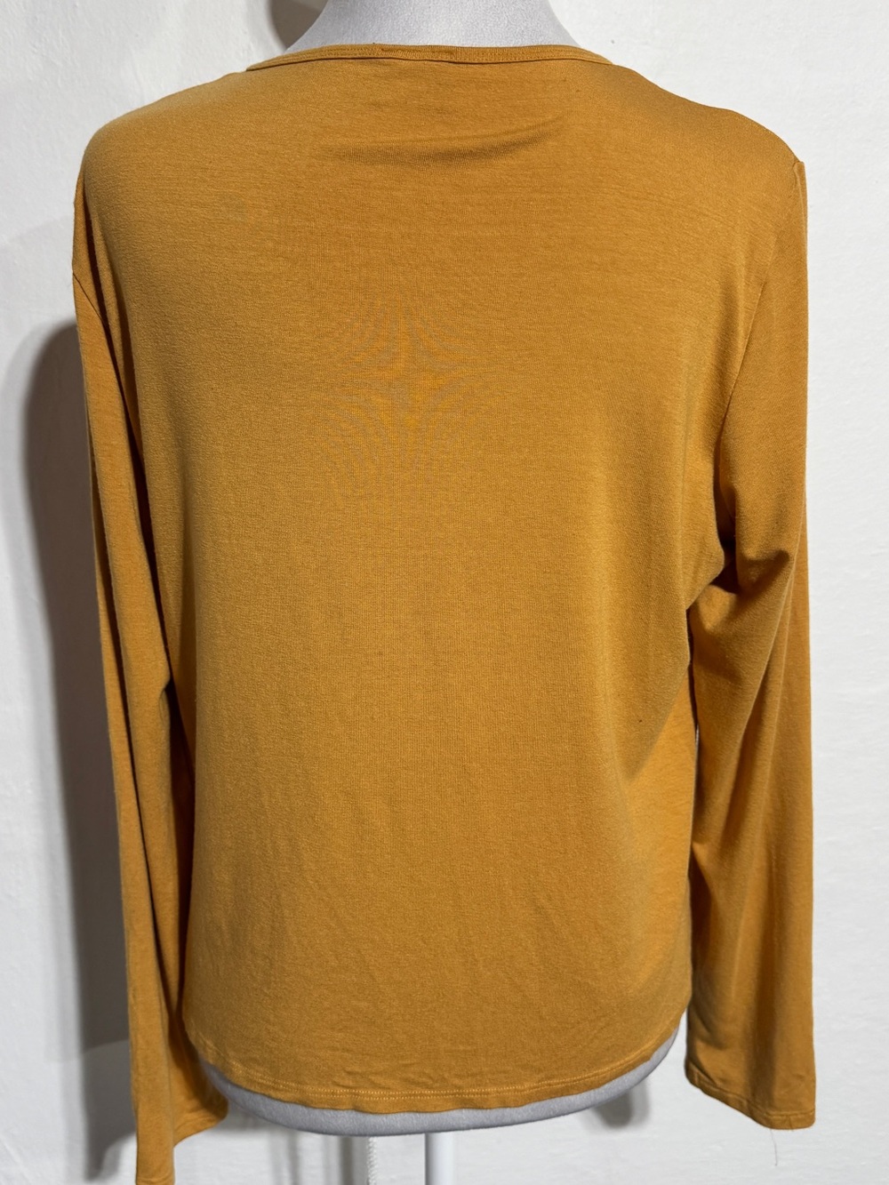 Eileen Fisher Long Sleeve Crewneck Tee in Mustard - Picture 4 of 7